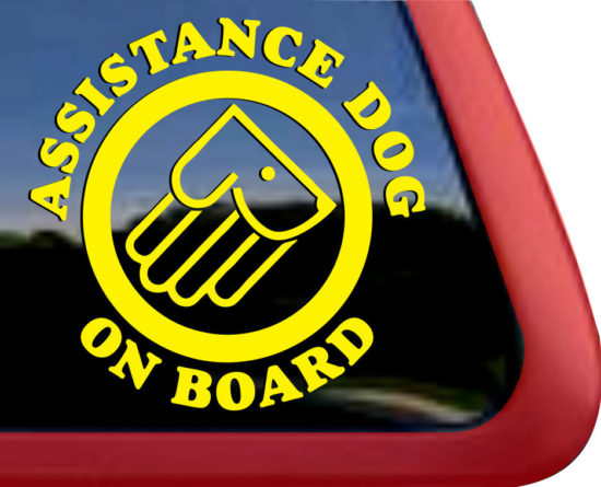 Assistance dog on board logo