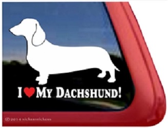 Dachshund Decal for Car Window Dachshund Decal for Laptop Dachshund Gift for Dog Mom or Dad Dachshund Sticker forCar Dachshund Decal Mom